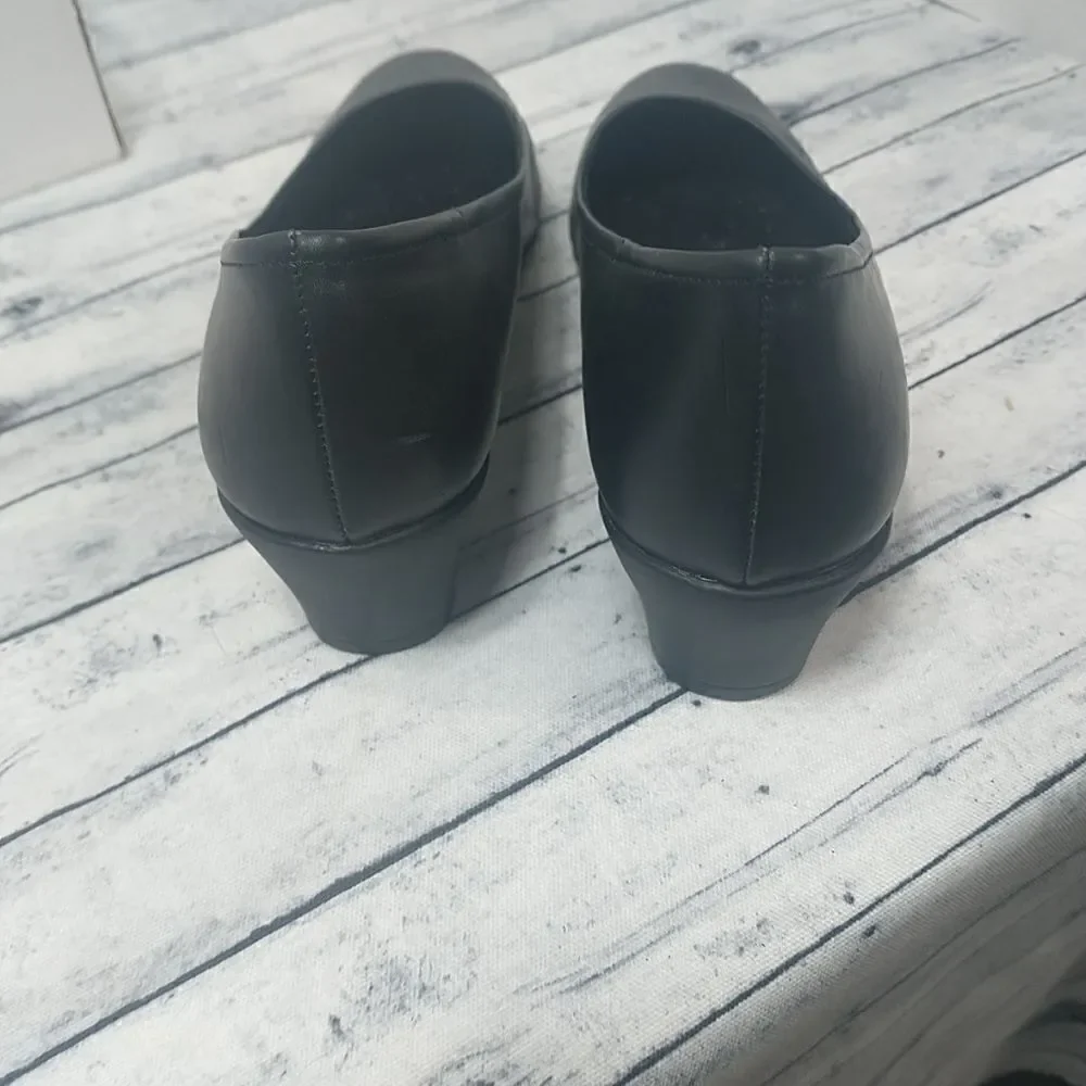 Safe T Step Womens Black Slip Resistant Pumps Heels Size 10 Professional Work